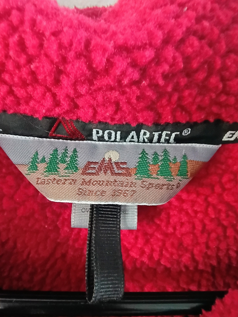 🇺🇸Vintage EMS Polartec Quarter Zip Fleece Pullover Women's XL USA Red Jacket - Picture 3 of 9